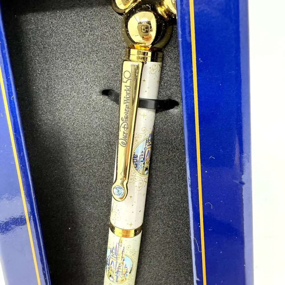 Walt Disney World 50TH Anniversary Mickey Ears Deluxe Pen Collect Castle NEW